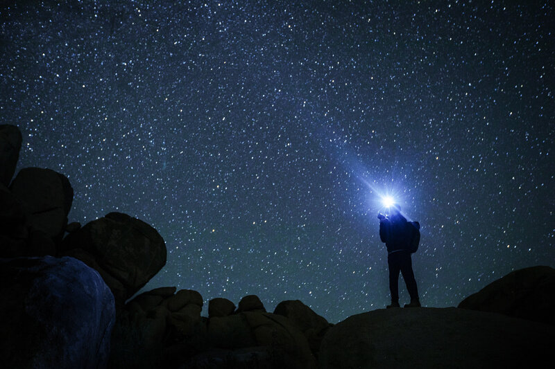 photographer under stars