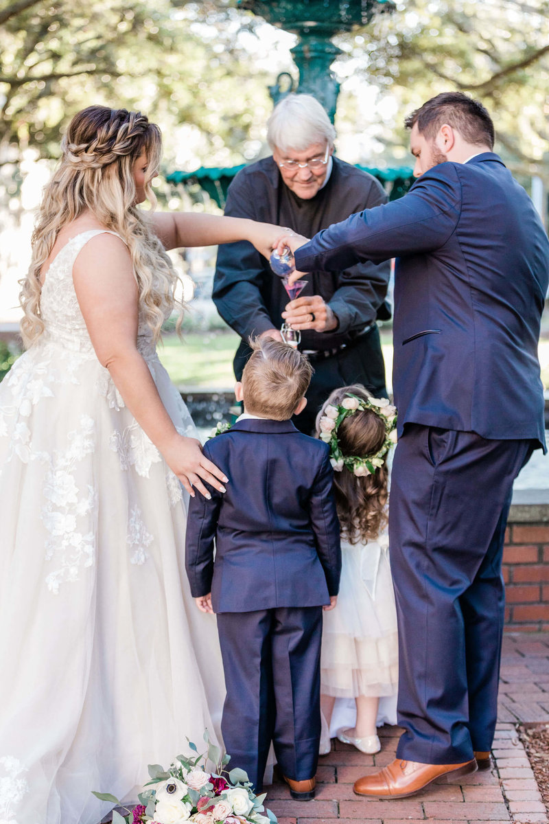 Nicole and Robert’s elopement in Lafayette Square with their kids