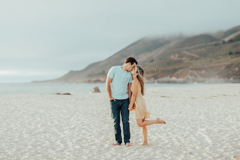 Beachy engagement session