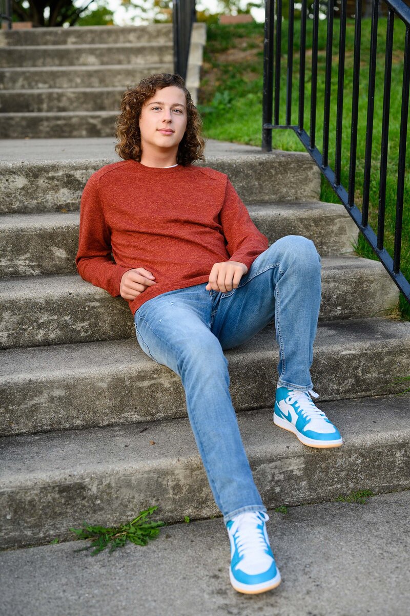 Looking for a portrait photographer near you? Leslie Q Photography offers personalized outdoor portraits for teen boys, capturing their unique personality and style. Conveniently located in New Carlisle, serving South Bend, Michigan City, and surrounding Michiana areas. Perfect for school photos, yearbooks, and special milestones.