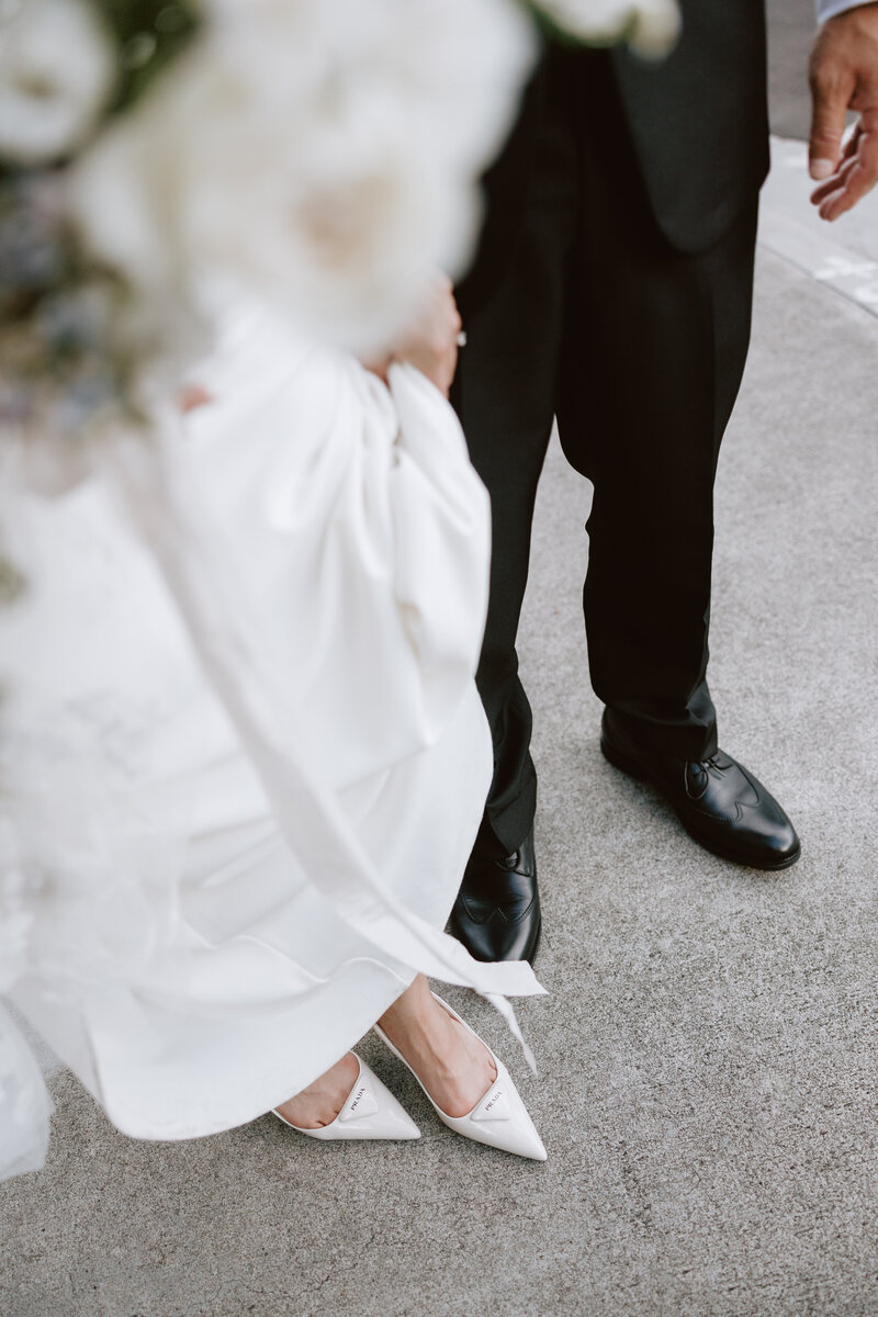 couples wedding shoes prada
