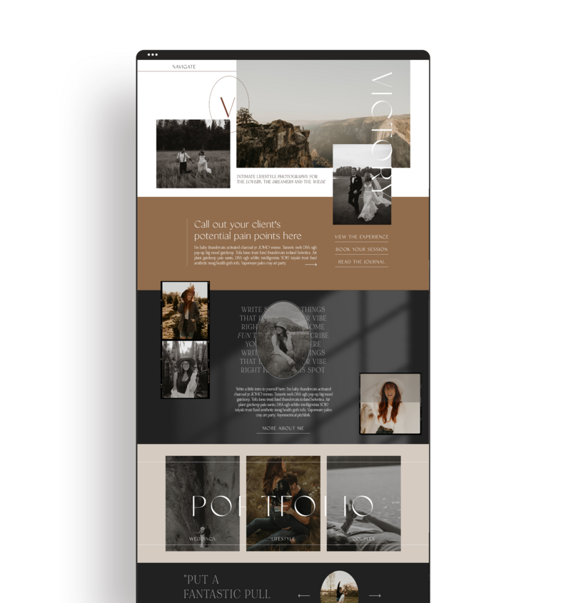 photography website template