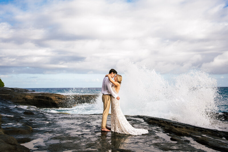 Charlotte North Carolina Wedding Photography Epic Destination Wedding Photo With Crashing Waves