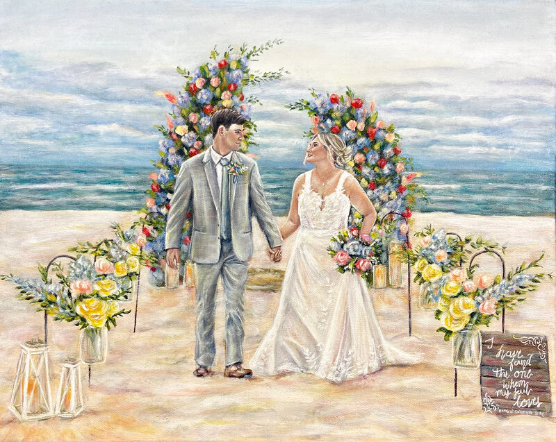 Beach Wedding Painting