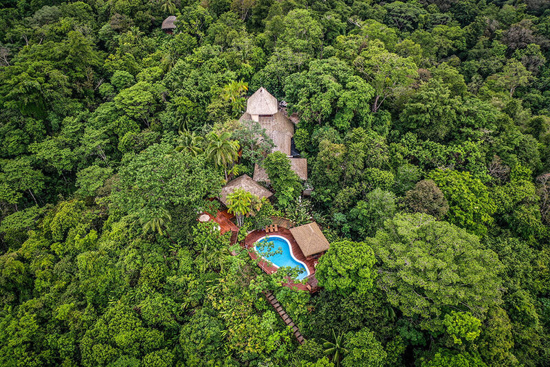 Pool and resort house hidden in Costa Rican jungle