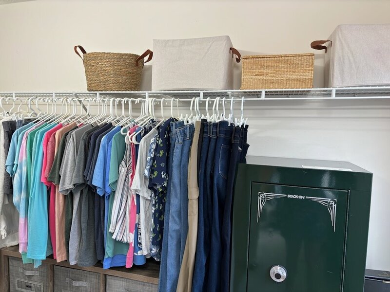 walk-in closet organization