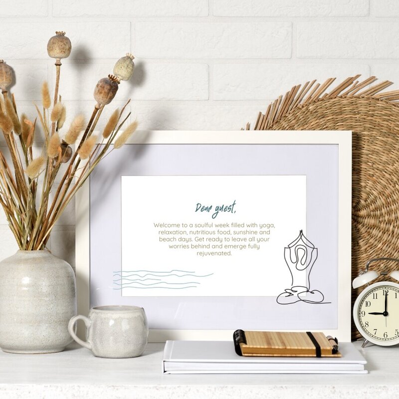 Branding and typography for a yoga retreat