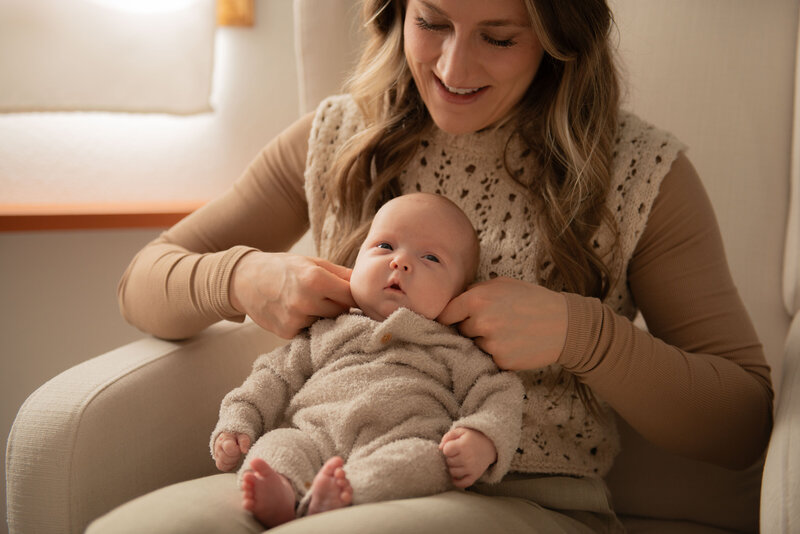 craniosacral therapist working on infant