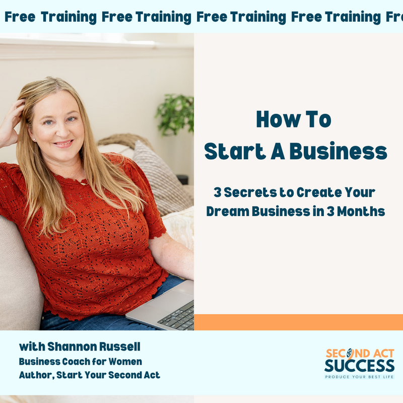 How to start a business free training by business coach Shannon Russell.
