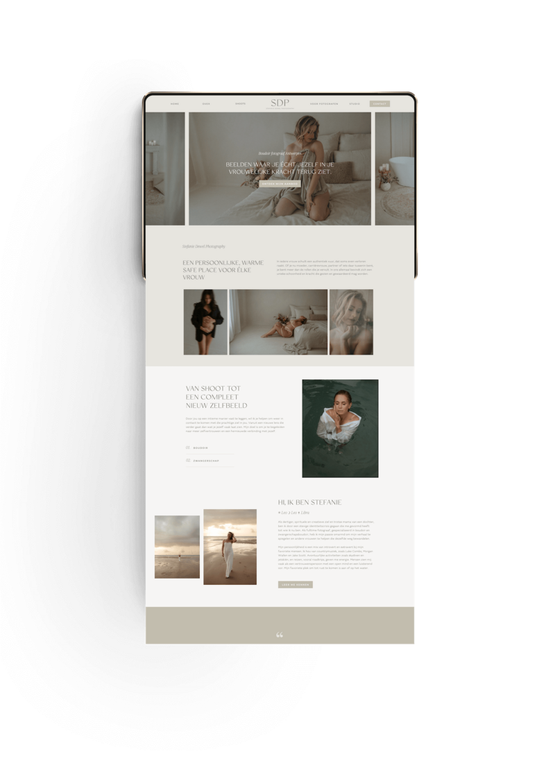 Showit website Stefanie Dewel Photography