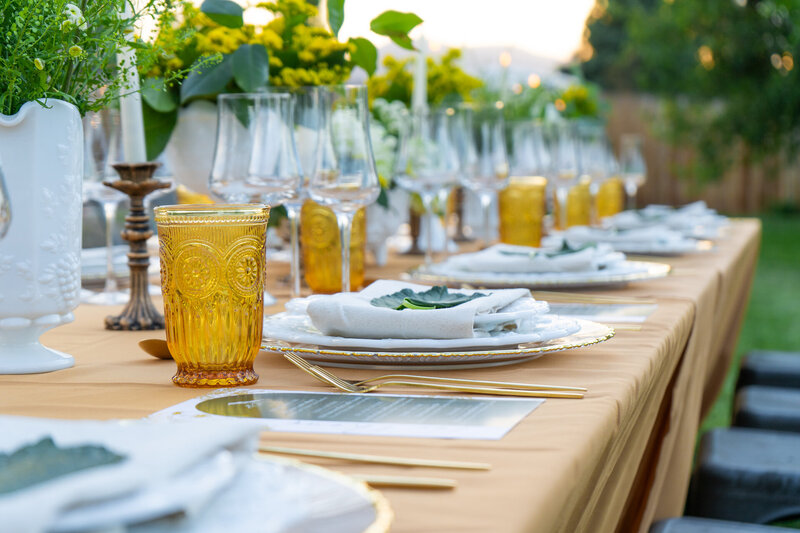 colorado summer outdoor dining table setting
