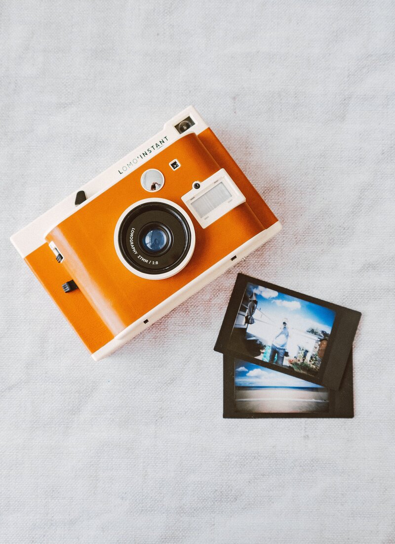 vintage camera and prints