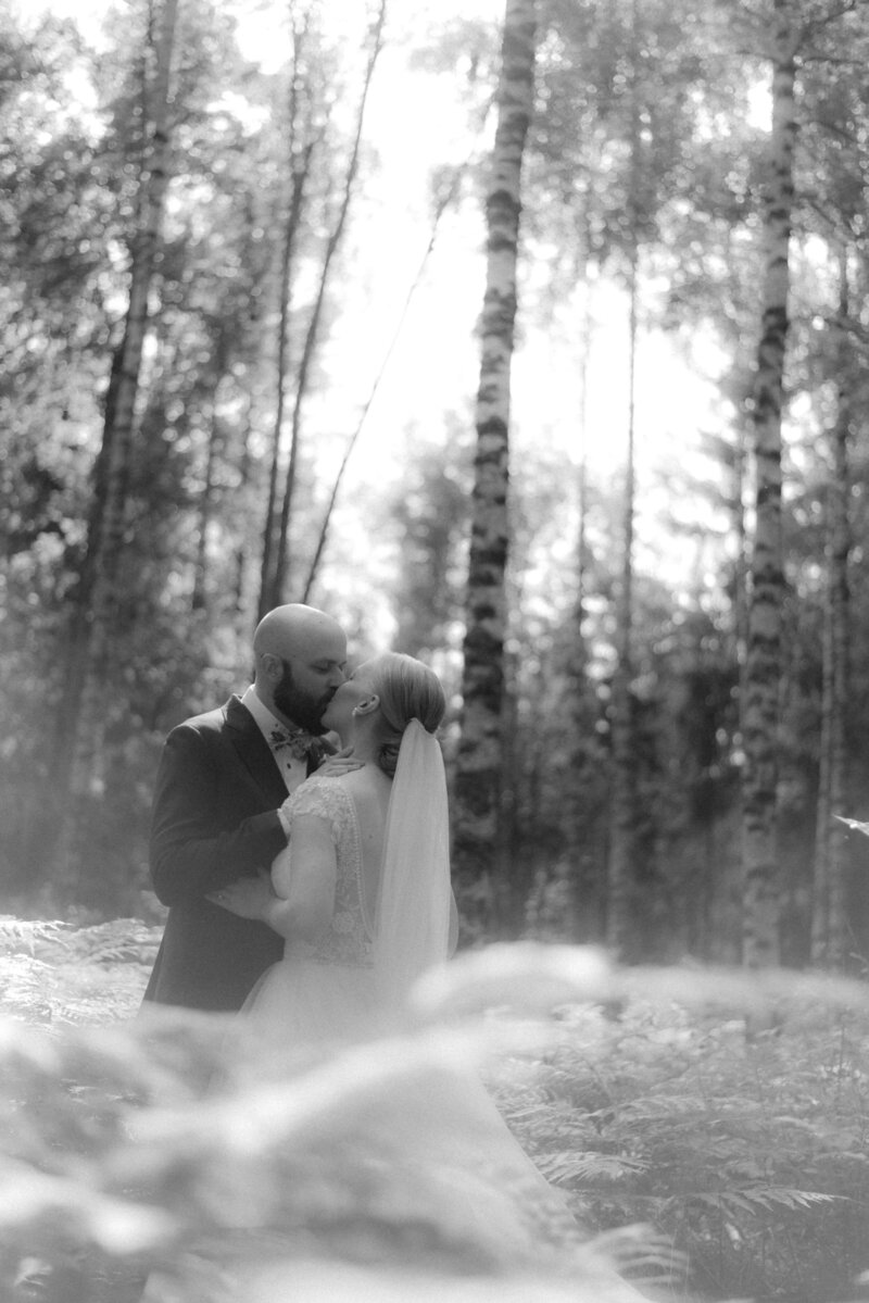 Romanttinen hääkuva hääparista