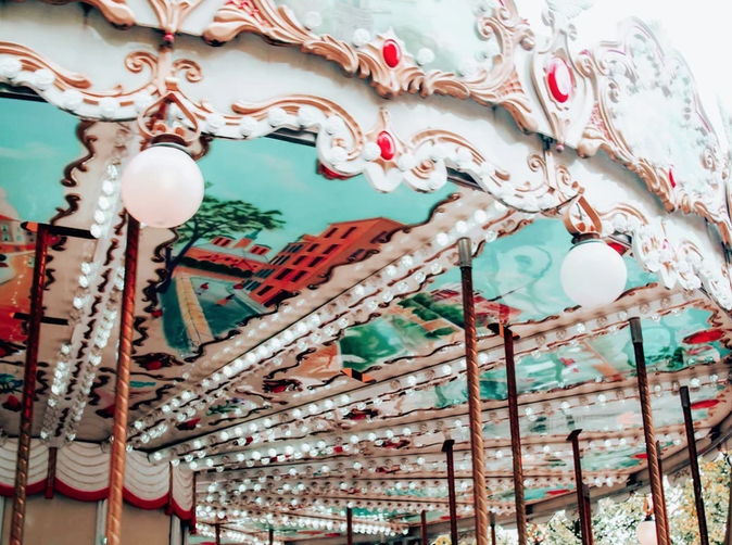 Paris Carousel with illustrations
