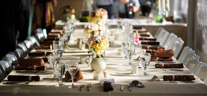 The Main Event Head Table Decor in Steamboat Springs