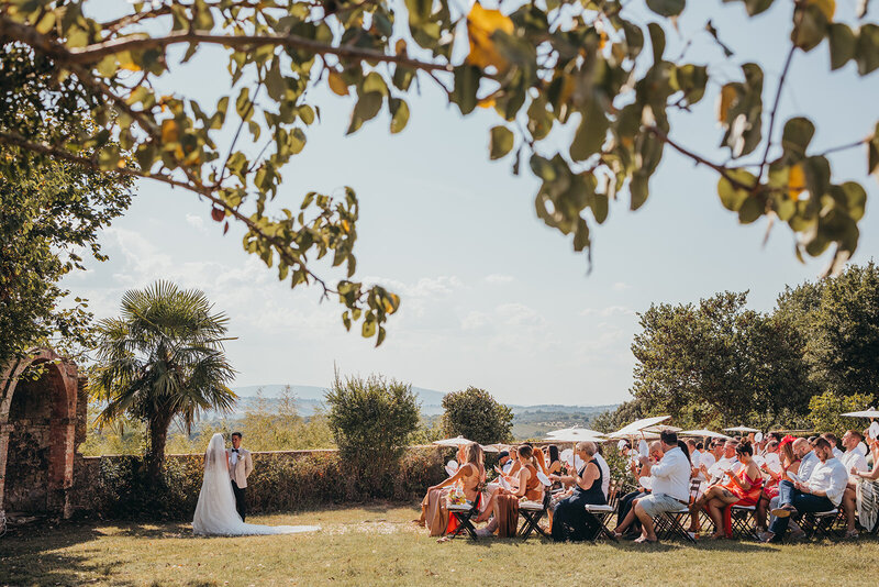 outside wedding venue in italy