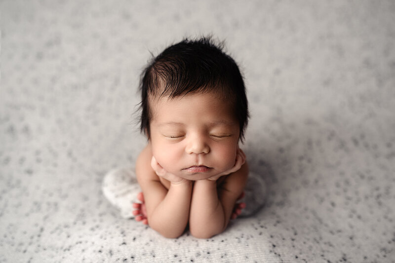 Studio Newborn Photography Froggy Pose