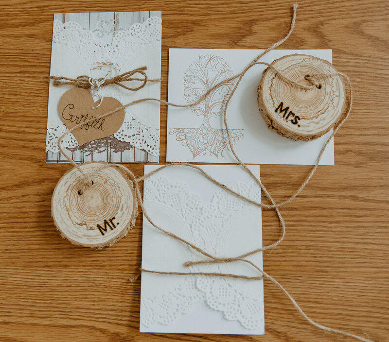 invitation suite at central pa wedding