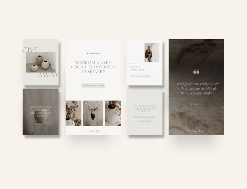 Instagram templates voor interieurontwerper