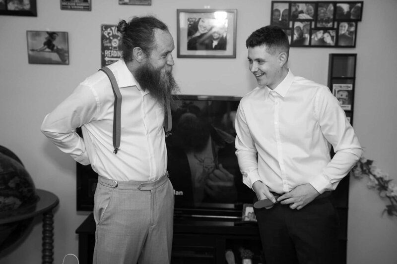 Wedding Photographer Grooms Getting Ready Everett