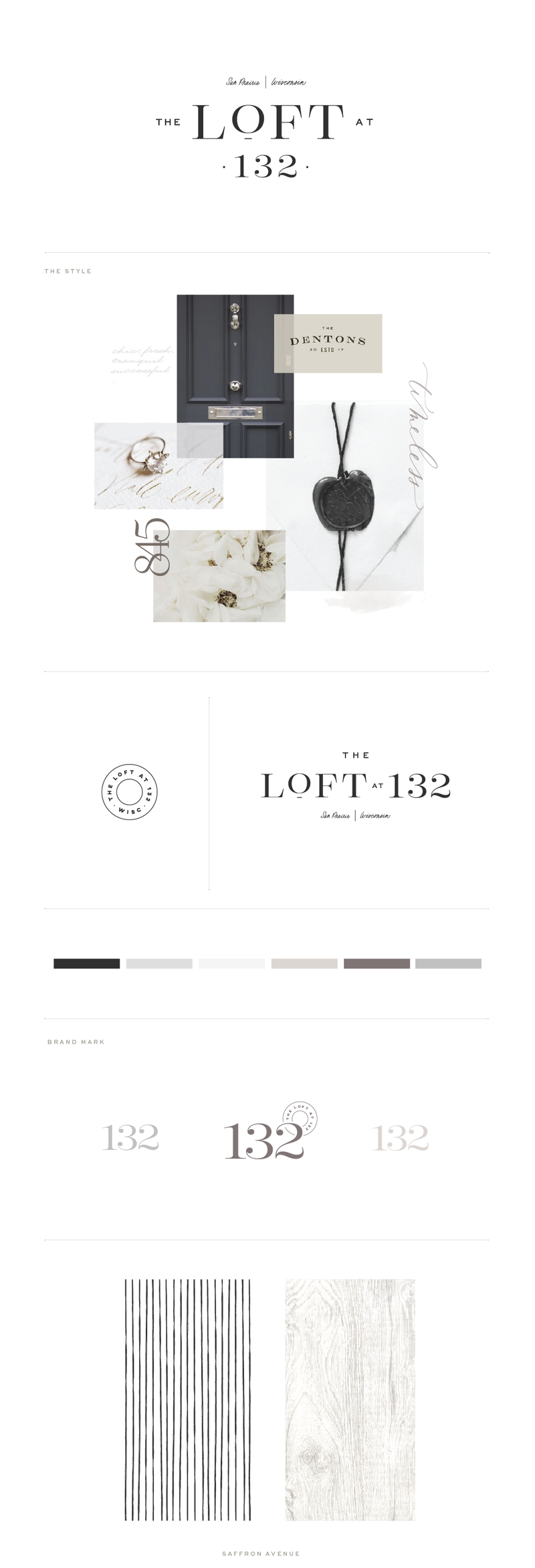 The Loft at 132 Saffron Avenue, Brand Styling, Modern Calligraphy