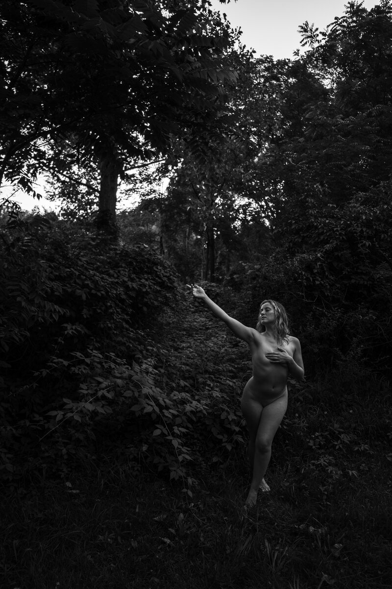 Healing boudoir photography experience in Michigan for self-discovery and celebration.