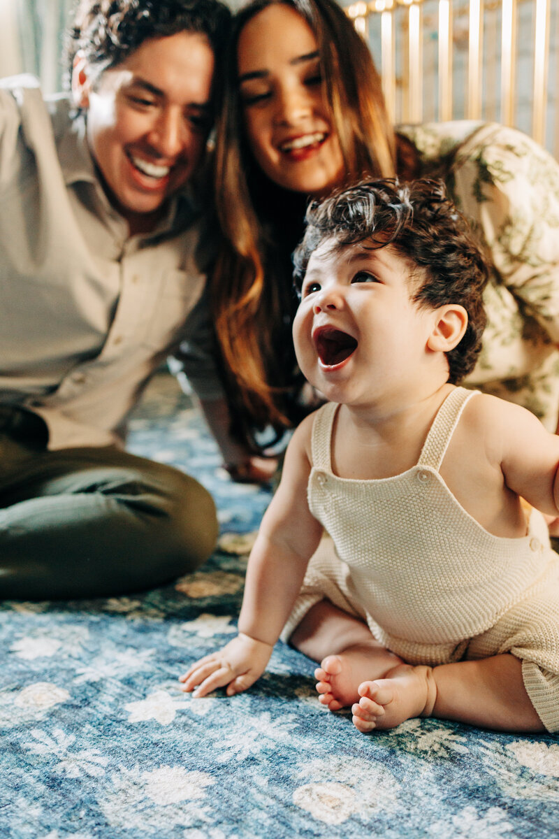 family with their baby taken by a houston family photographer