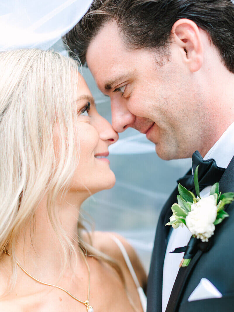 bride and groom looking at each other design by wedding planner minneapolis mn