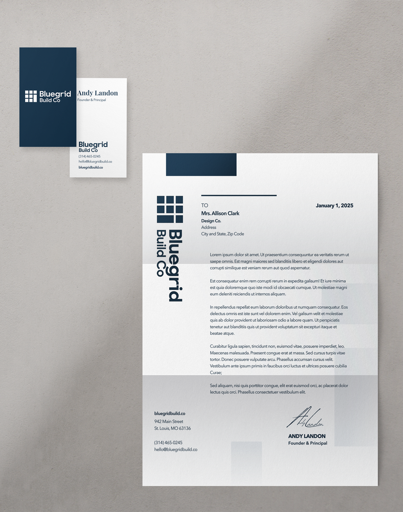 Bluegrid letterhead