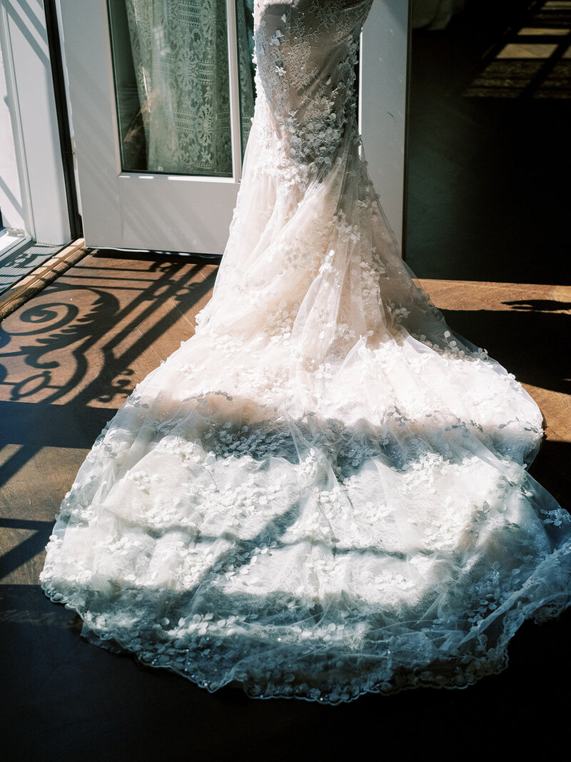 Fashionable and stylish black tie spring wedding with white roses and orchids, Berta wedding gown, and YSL bridal shoes at an Estate with French-inspired architecture and ambiance | Park Chateau Estate and Gardens | East Brunswick NJ | Denise Marie Photography | Editorial Wedding Photographer based in Philadelphia PA