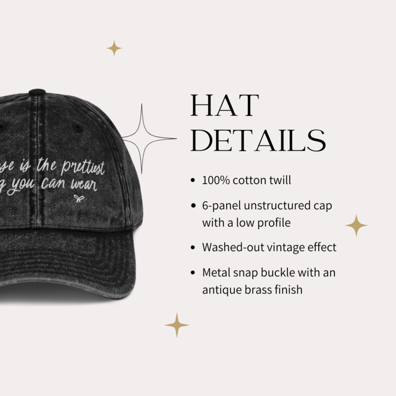 Purpose is Pretty Hat Details