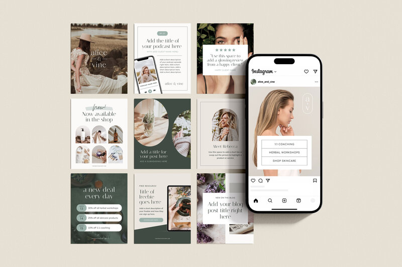 social media design ideas for health and wellness coaches