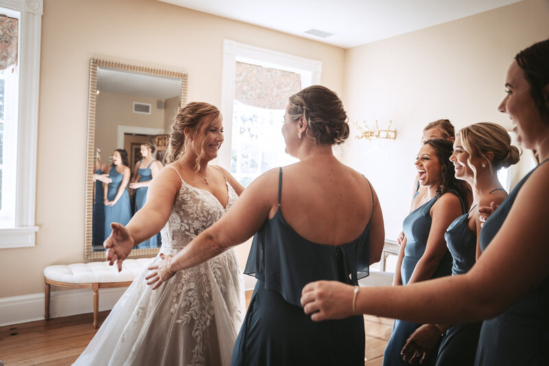 Bridesmaids first look - Baltimore wedding photography