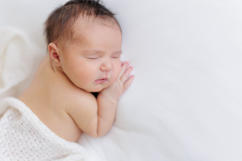 Sleeping newborn baby in Boise.