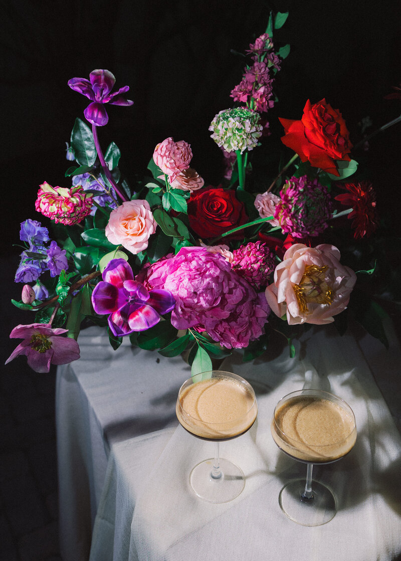 flowers and espresso martini