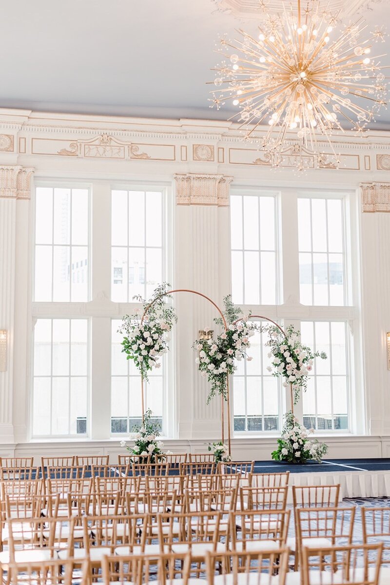 Wedding ceremony set up