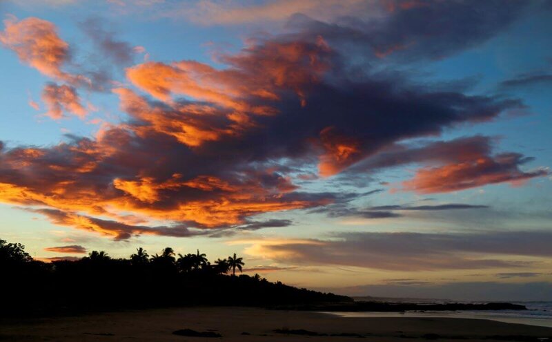 Beach sunset in Playa Negra during yoga instructor training in Costa Rica