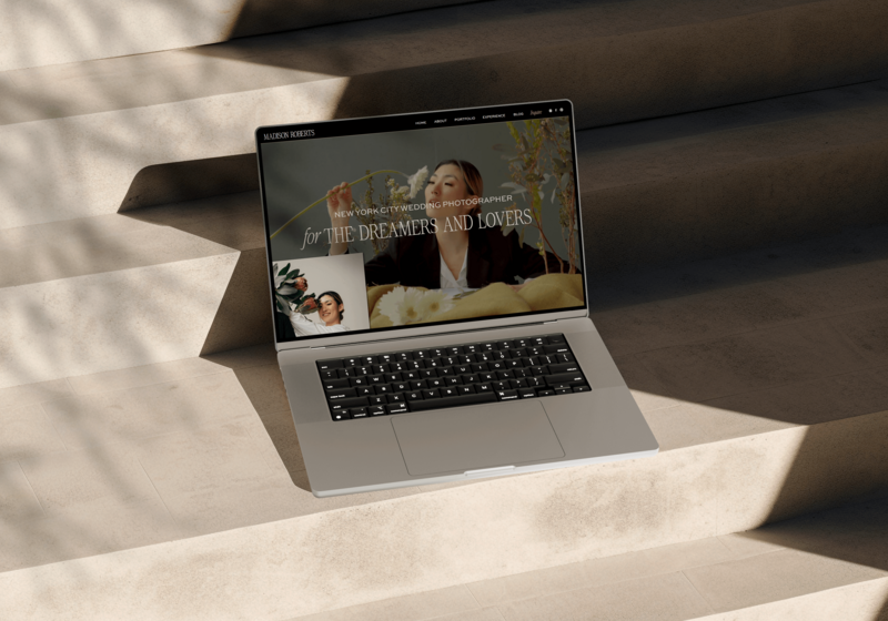 Madison Showit website template for photographers with a timeless, bold design—perfect for showcasing editorial, wedding, and portrait photography portfolios.