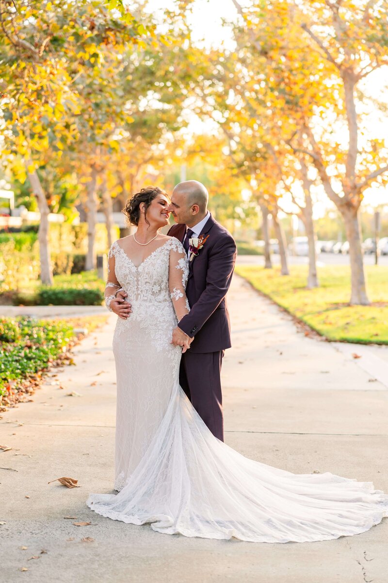 Fall Wedding Bride & Groom