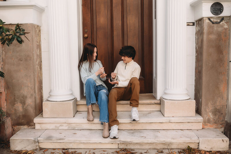 Siblings pose for Family Photoshoot in Charleston.