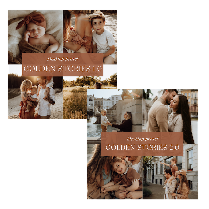 Desktop presets voor Lightroom Golden Stories