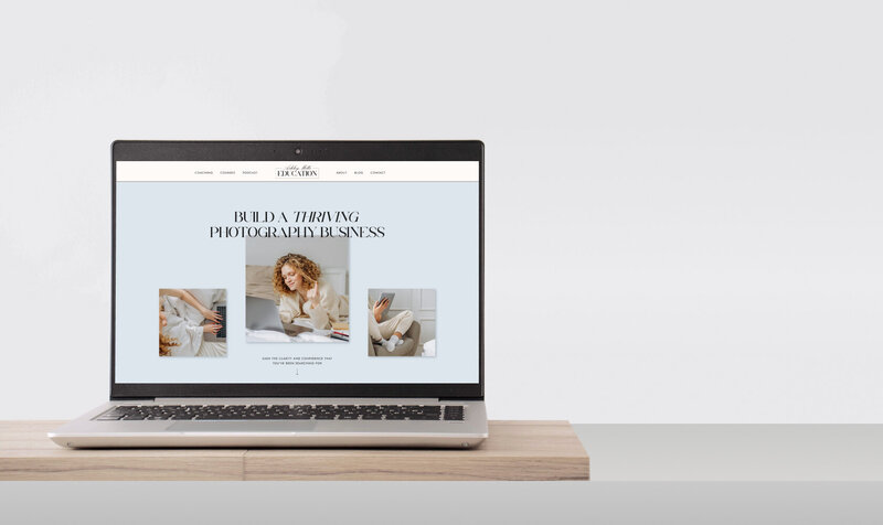Custom website and personal branding for a photography business coach.