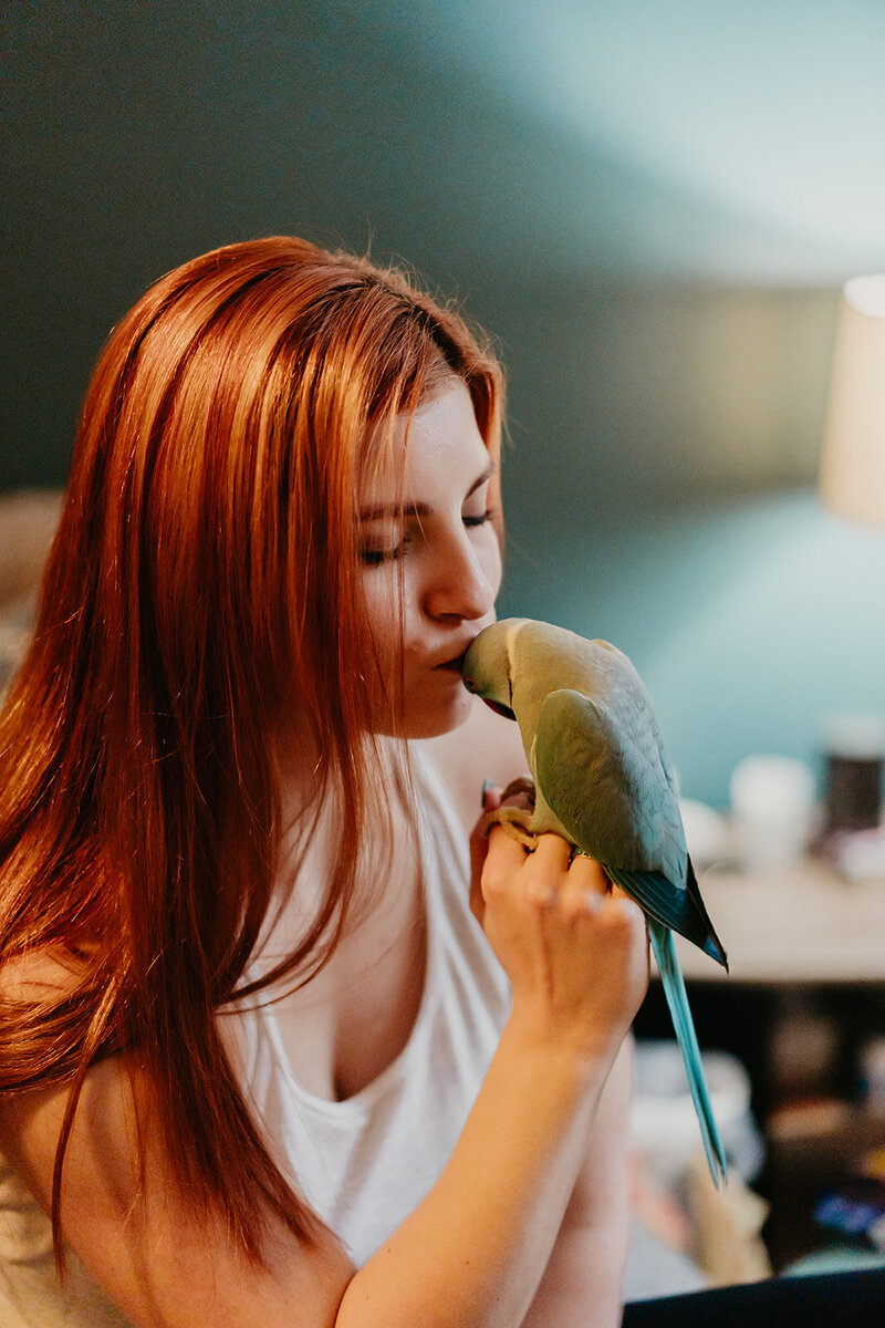 Stock photo of a woman holding a coffee mug