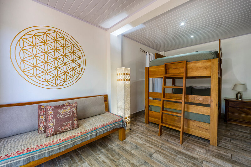 Hamsa 1 and Flower of life 2 rooms - Each with 2 full-size bunk bed private bathrooms  -- Synergy (1)