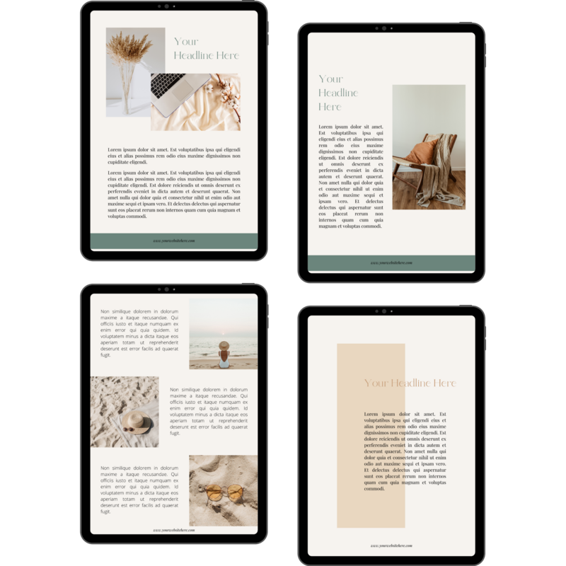 mockup earth ebook - content pages