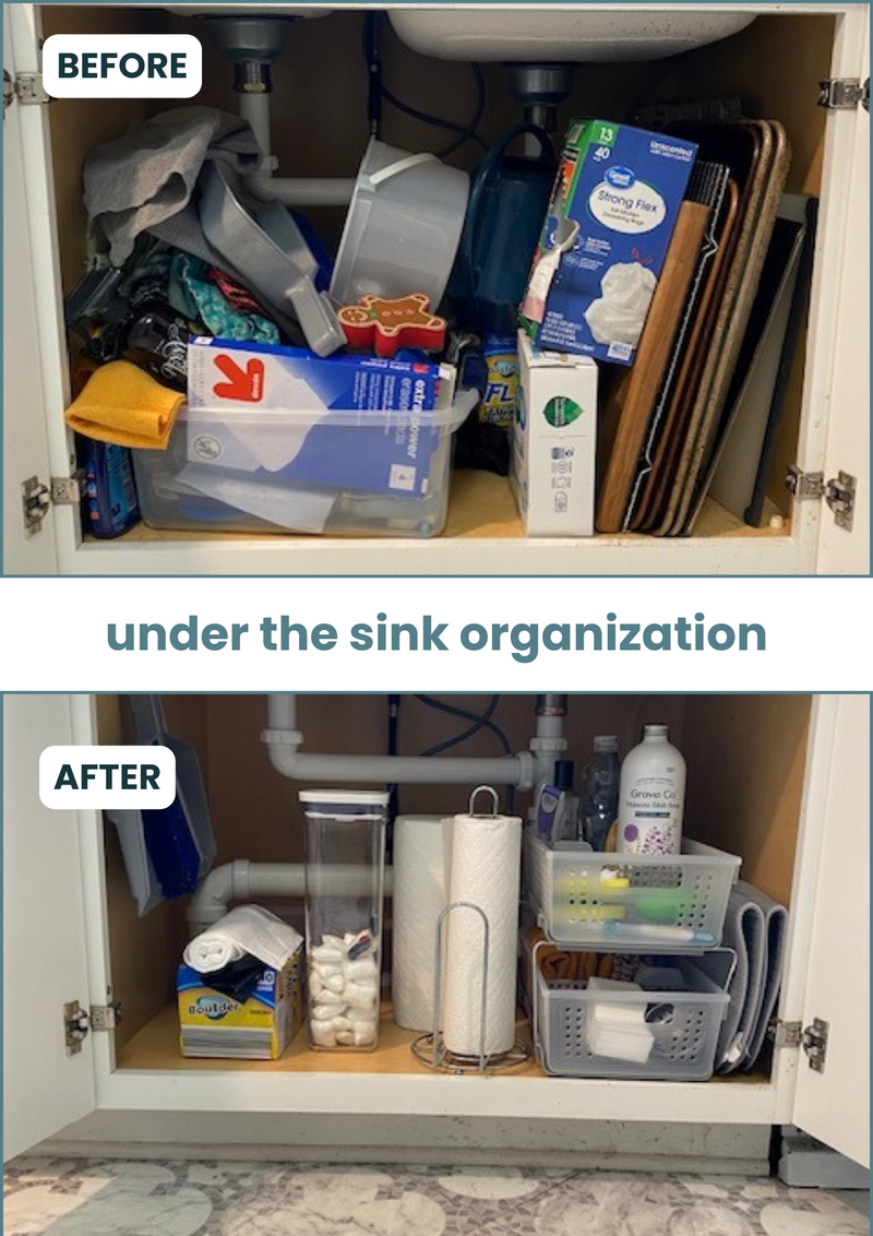 home organization for under the sink