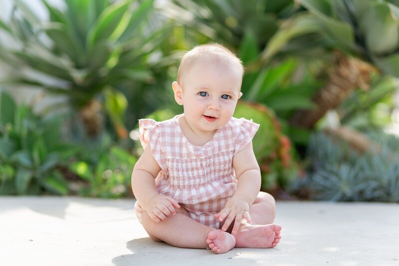 modern and bright baby portrait in Culver City, CA