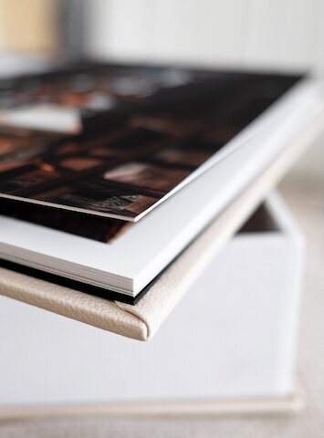 edge of wedding album showing thick high quality pages