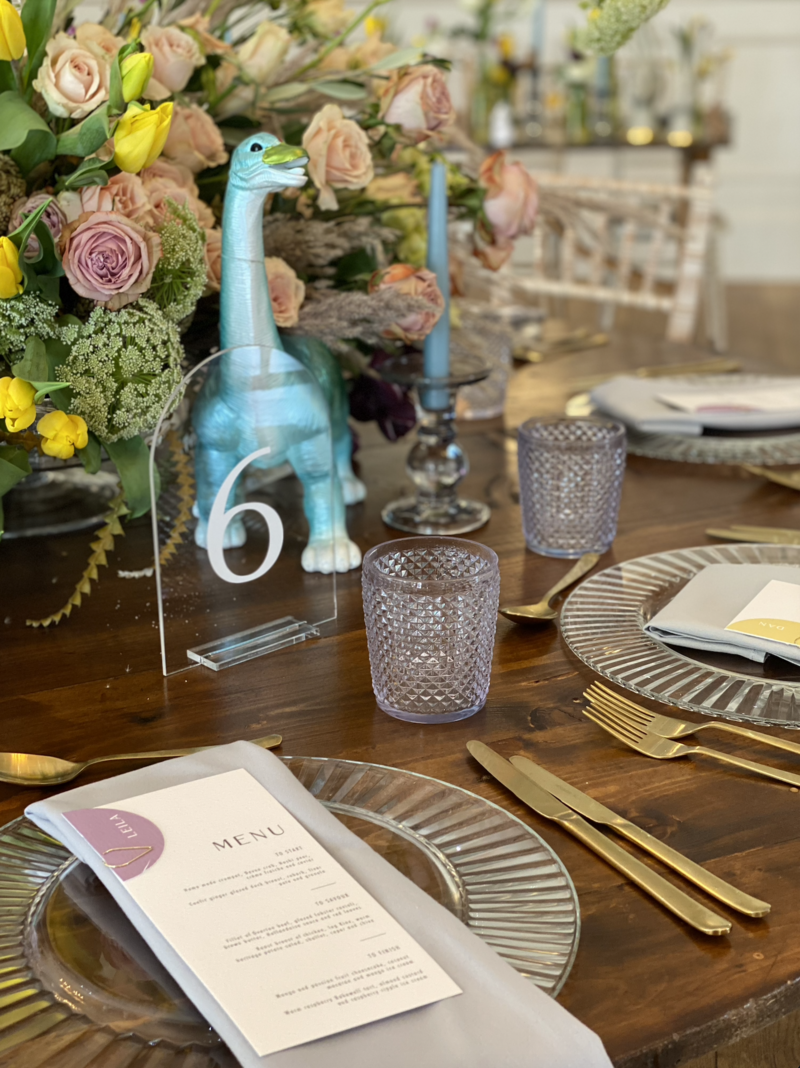 Wedding Stationery - Menu & Table Number