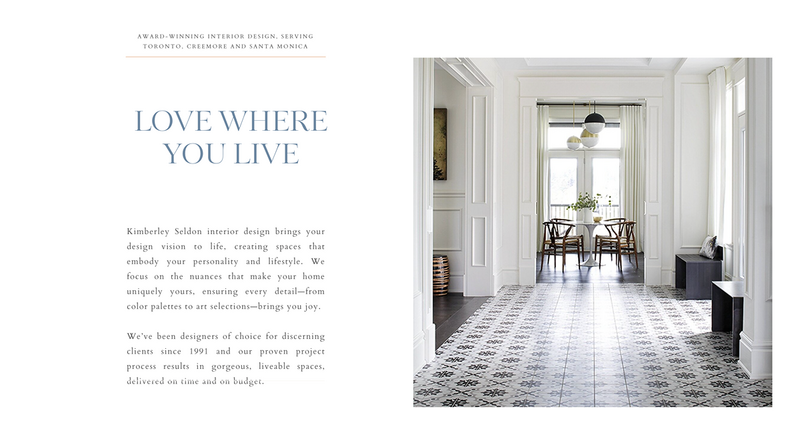 Kimberley Seldon's website design homepage design